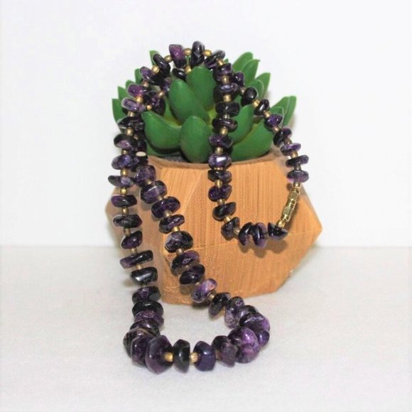 Estate Jewelry Jewelry - Vintage Natural Amethyst Necklace